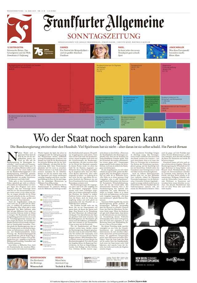 Frankfurter Allgemeine Sonntagszeitung cover